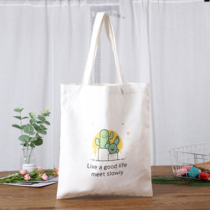 Bolso de lona reutilizable de compras con logotipo personalizado, diseño impreso, bolso de hombro de algodón para mujer, bolso de lona con asa de tela/ - Product Image 3