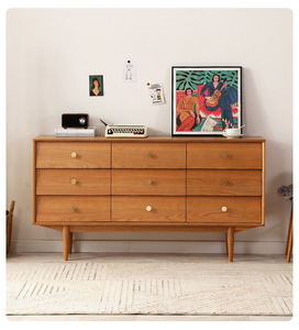 <span class=keywords><strong>Commode</strong></span> à 5 <span class=keywords><strong>tiroirs</strong></span> <span class=keywords><strong>en</strong></span> bois massif avec serrure, meuble de rangement autoportant pour chambre à coucher, organisateur de fin de lit, mobilier de maison - Product Image 6