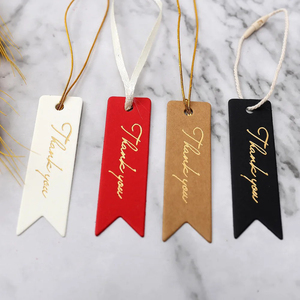 Cảm ơn bạn Thẻ Thẻ giấy Kraft nâu trắng hộp giày may trang trí treo thẻ tự làm thủ công Phụ kiện May mặc nhãn sản phẩm hangtag - Product Image 2