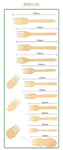 Biodegradable Eco Friendly Disposable Bamboo Fruit Fork Bamboo Cutlery