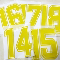 Fabrik-DTF-Transferetiketten: Personalisierte Fußball-Plastisol-Transfers zum Aufbügeln auf Trikots, Nummern und Buchstaben – Wärmeübertragungen für T-Shirts