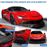 Untuk Ferrari SF90 Stradale Upgrade ke mhy Style Body Kit karbon kering bibir depan belakang Diffuser Spoiler Fender Hood Air Vent Bodykit