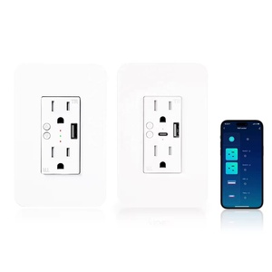 Us15a tuya wifi thông minh tường ổ cắm loại C tường Ổ cắm ổ cắm Wifi thông minh ổ cắm với Loại C/cổng USB sạc nhanh làm việc với axlea - Product Image 2