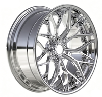 Jantes forgées 18-22 pouces concaves à déport profond, accessoires pneus, chrome, 3 pièces, Beadlock, pour voitures particulières