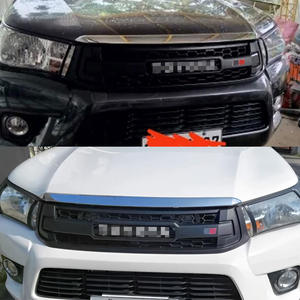 Grille de pare-chocs avant style GR pour Toyota Hilux Revo, noir mat, 15-18, pick-up tout-terrain - Product Image 2