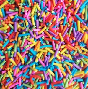 1 Kg/bag Regenboog Pastel Mix Individuele Kleur Polymeer Klei Niet Eetbare Candy Lange Sprinkles Voor Slime Ambachten Tumbler Decoratie - Product Image 2