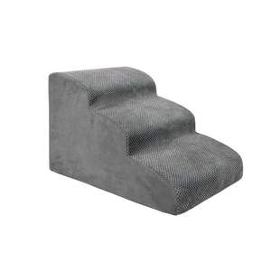 <span class=keywords><strong>Rampe</strong></span> d'escalier carrée pour chien, lit surélevé, antidérapante, équilibrée, marchepied pour animaux de compagnie, intérieur, gris foncé - Petits chiens, chats, <span class=keywords><strong>amovible</strong></span>, lavable, mousse - Product Image 6