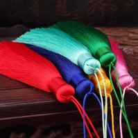Pompon en rayonne 100% aspect soie, taille personnalisée, de qualité supérieure, pour vêtements et embellissement artisanal DIY