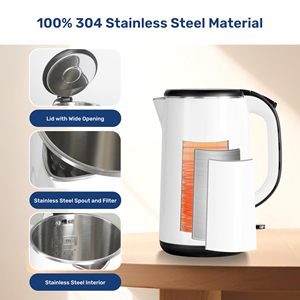 Best Seller Elegant Top Quality Personalized Hotel Guest <b>Room</b> Automatic Shut Off 1.8L Stainless Steel Electric Kettle for Hotel - Product Image 2