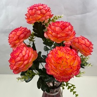 Buket Bunga Peony Buatan, Kepala Bunga Peony Sutra untuk Dekorasi Rumah dan Pernikahan