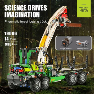Moule King 19006 938PCS Ingénierie Série Pneumatique Forêt Bois Voiture Camion Briques Modèle Technique Jouet Éducatif Festival Cadeau - Product Image 3