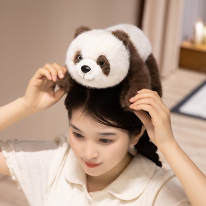 Jouets en peluche écologiques en gros, adorables pandas en peluche douce, 30 cm/40 cm/55 cm, adorable panda couché, cadeau d'anniversaire - Product Image 6
