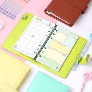 Cuaderno Espiral con Tapa Dura de Cuero, 80 Hojas, Colores Mezclados Amarillo Verde, Logotipo Personalizado, Certificado BSCI, con Hebilla, para Regalo - Product Image 3