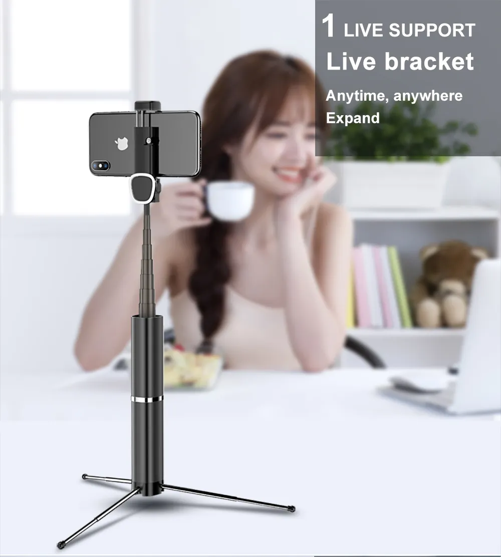 Portable Wireless Selfie Stick Tripod Extendable Foldable Monopod for Huawei for Xiaomi Wireless mobile phone selfie stick