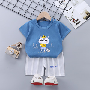 ชุดเสื้อผ้าเด็กแขนสั้นสไตล์เกาหลีรุ่นใหม่สำหรับฤดูร้อน - Product Image 2
