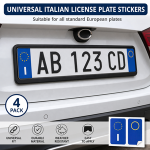 Adesivi Riflettenti Personalizzati per Targa Auto Universali Italiani Europa in PVC - Product Image 2