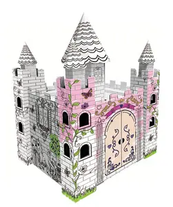 Hersteller Beliebte lackierbare Pappe Spielhaus Diy Garden House Kit Diy House Doodle