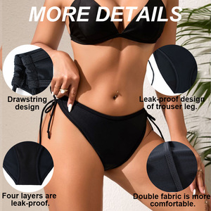Culotte de bain respirante pour femme, anti-fuite, pour serviettes hygiéniques jetables, 1 pièce, pas de serviettes hygiéniques nécessaires - Product Image 3
