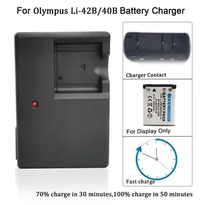 카메라 올림푸스 LI-42B LI-40C 충전기, LI-40B,LI-41C,<span class=keywords><strong>EN</strong></span>-<span class=keywords><strong>EL10</strong></span>,NP-45,KLIC-7006,D-LI63,CNP-80 배터리 충전기 LI40B,LI42B,LI40C - Product Image 3