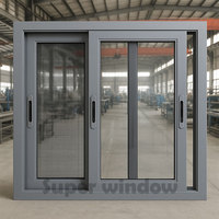 American Style Aluminium Schiebefenster Hurricane doppelt verglaste Glasfenster Energie effiziente Profils ysteme für USA Home
