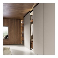 Nouveau design armoire de rangement chambre en bois du sol au plafond penderie murale