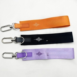 Logotipo personalizable de fábrica, cordón para teléfono móvil, riñonera Jacquard de nailon, correa de mano para llave, mismo estilo que <span class=keywords><strong>Lulu</strong></span> - Product Image 2