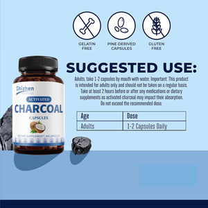 Capsules de <span class=keywords><strong>charbon</strong></span> <span class=keywords><strong>actif</strong></span>, 40 unités, dérivées de coques de noix de coco - Product Image 2
