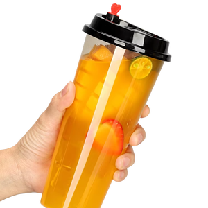 Buena calidad muestra gratis personalizado PP 90mm vasos de plástico desechables bebidas batido burbuja leche jugo café - Product Image 1