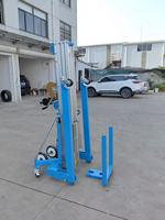 Chariot élévateur manuel en aluminium de 400 kg pour exposition, hauteur de levage 3,5 m, 5 m, 6,5 m, 7,9 m, avec manivelle pour salons professionnels