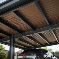 Abri de voiture métallique sur mesure résistant aux intempéries pour le stationnement de véhicules résidentiels, structure en acier haute résistance, garage durable