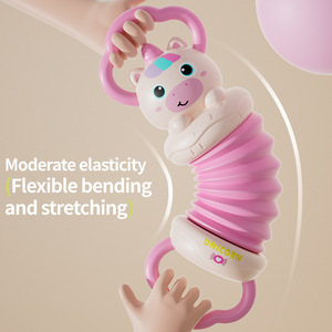 Jouet éducatif transfrontalier pour enfants : accordéon et orgue en plastique, mini instrument de musique à tirer à la main pour bébé - Product Image 4