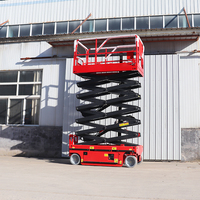 Mini-élévateur à ciseaux électrique automoteur sur chenilles 20ft 25ft 250KG pour bâtiments étroits