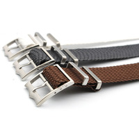 Bracelet de montre Perlon Premium 18mm 20mm 22mm 33 couleurs, bracelet de montre en Nylon avec logo gravé personnalisé
