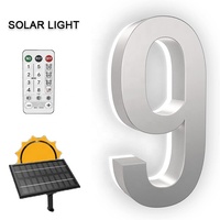 Lumière solaire de maison de signe de numéro de maison à énergie solaire en acrylique rétroéclairé à lumen élevé 3D pour l'éclairage de chapiteau de voiture et de centre commercial
