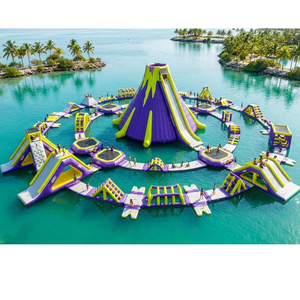 Parque acuático inflable modular gigante, hermético, para diversión al aire libre en verano, con circuito de obstáculos acuáticos para lagos. - Product Image 2