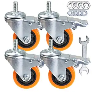 WBD pu/pvc caster wheel swivel double raceway plastic PVC hand trolley carts swivel caster wheels supplier