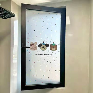 Autocollant en verre dépoli personnalisé, motif mignon personnalisable, best-seller, nouveau, autocollant en PVC pour fenêtre, <span class=keywords><strong>miroir</strong></span>, fenêtre - Product Image 1