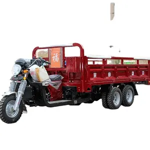 9-Wheel Electric Motorcycle Truck 250cc Freight Dump Cargo Tricycle with 1000W Power Open Cab for Passengers