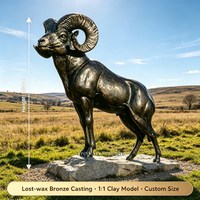 Statue de taureau cornu en bronze grandeur nature, sculpture réaliste de faune, patine antique personnalisée, pour extérieur, fabricant en gros