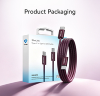 Kabel USB C ke USB C 60W, Kabel Pengisian Cepat PD Berbahan Nilon, Panjang 1,5 Meter, Ringan untuk Perangkat Macbook, iPad, Android Tipe C