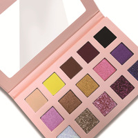 Palette de fard à paupières, maquillage personnalisé avec logo privé, 15 couleurs, haut pigment rose OEM