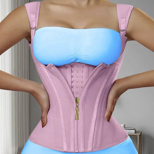 LANGQIN للنساء ضغط مزدوج Corset قابل للتعديل بسحاب خطاف عيون من ملابس تشكيل البطن - Product Image 4
