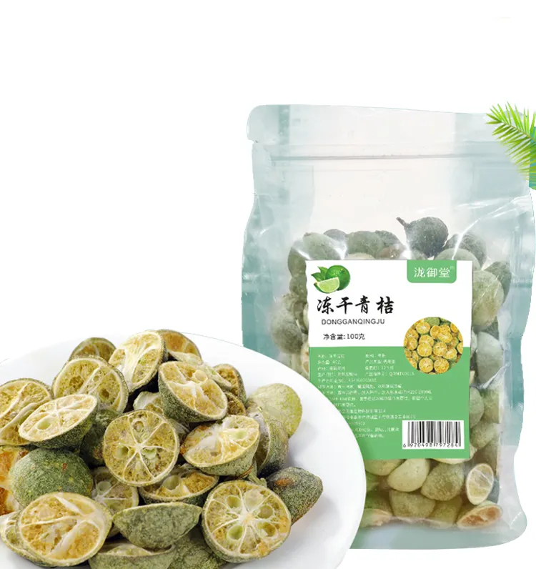 100 g/borsa FD liofilizzato Kumquat verde liofilizzato tè alla frutta secca