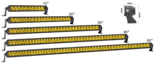 Fabricant chinois de barres lumineuses <span class=keywords><strong>LED</strong></span> à rangées simples, 12, 20, 30, 40, 50, 52 pouces, 80 cm, 110 cm, vente en gros, barre lumineuse <span class=keywords><strong>LED</strong></span> combinée sans vis - Product Image 3