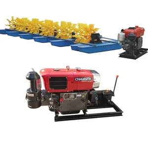 Aquaculture Agriculture Pond Water Treatment CHANGFA Diesel Engine 32 Impellers Paddle Wheel Aerator