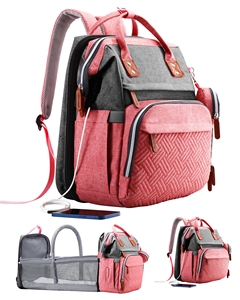 Sac à dos à couches pour bébé Sac à couches de grande capacité avec poches isolées Sac à couches de voyage étanche pour les parents Fabriqué au Vietnam - Product Image 2