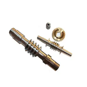 Custom Industrial CNC Mechanical Precision Brass Bronze Alloy Steel Spiral Worm Gear Wheel Set with Drive Worm Shaft Automobile