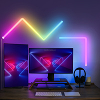 Lampu Dinding LED Multicolor Tuya Smart RGB Glide Lively dengan Kontrol Tersegmentasi, Sinkronisasi Musik, Dekorasi Rumah, untuk Gaming, Ritme, dan Menari