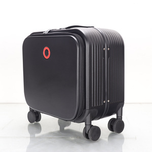 Maleta de Mano con Marco de Aluminio de 18-20 Pulgadas, Apertura Frontal, Ruedas Giratorias, para Viajes de Negocios, Unisex, Color Sólido, Cierre de Cremallera - Product Image 1