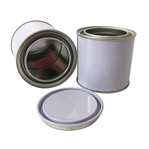 250ml rivestimento bianco personalizzato stampato vuoto barattoli di vernice vernice barattolo di latta - Product Image 6